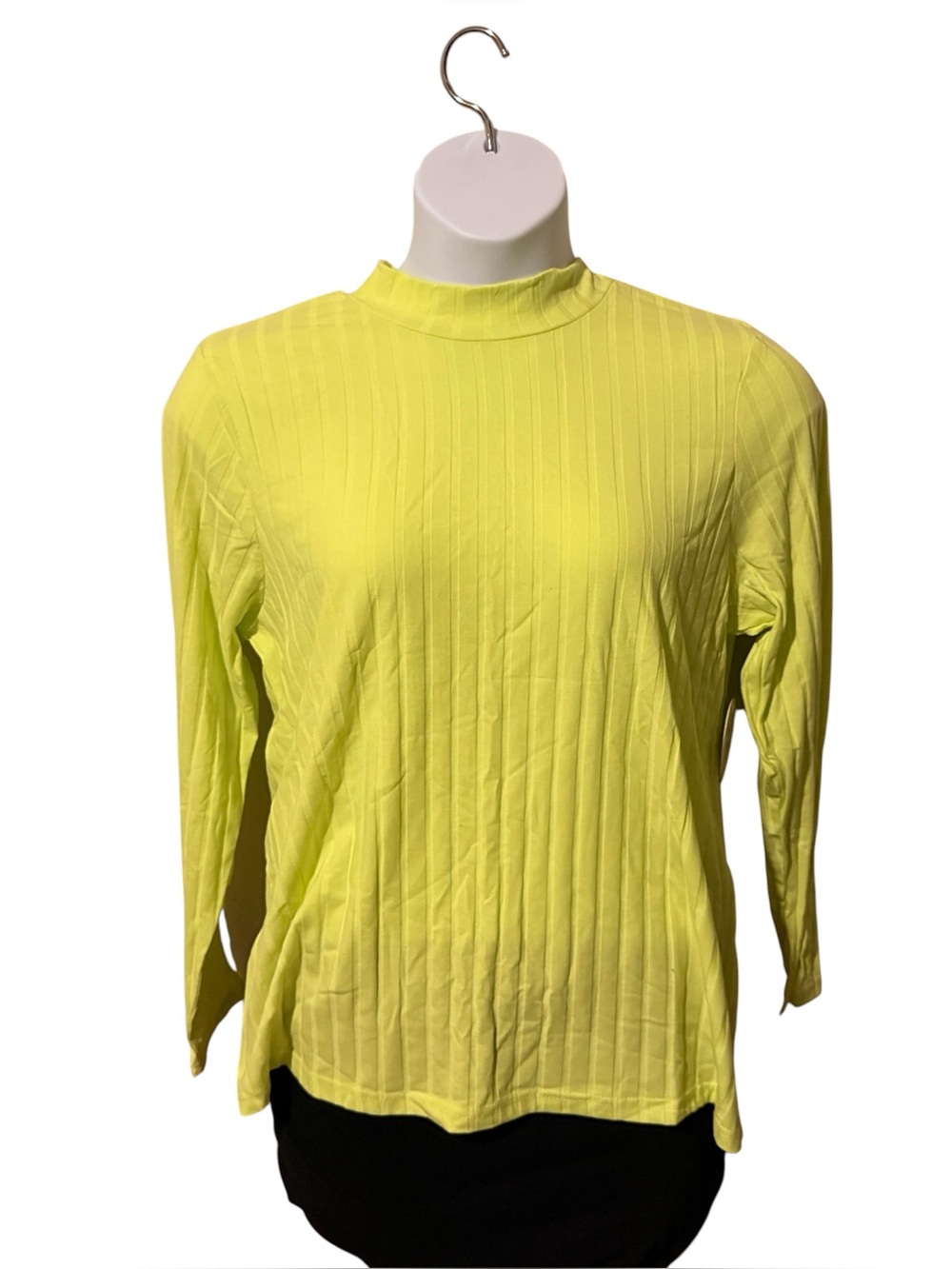 Yellow Ribbed Long Sleeve